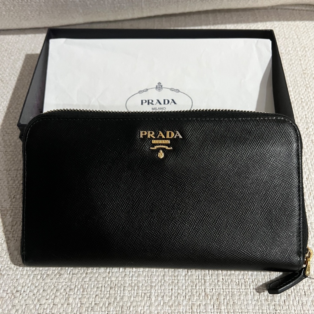 Prada Continental Zip Wallet